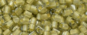 TOHO 2mm Cube Shape Seed Beads-Beige Lined Crystal (image for) TOHO 2mm Cube Shape Seed Beads-Beige Lined Crystal