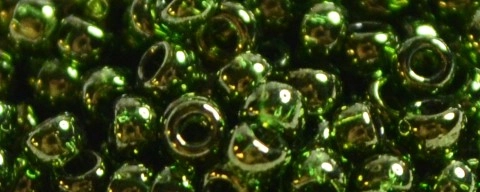 (image for) TOHO Size 15/o Round Seed Bead-Forest Green Gold Luster. 15T333-100