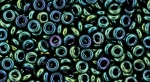 (image for) TOHO 11/o Demi Precision Round Seed Bead, Teal Blue Iris Higher Metallic, color # 11TD-506-50