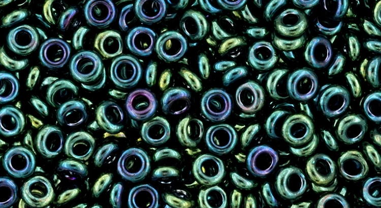 (image for) TOHO 11/o Demi Precision Round Seed Bead, Teal Blue Iris Higher Metallic, color # 11TD-506-50