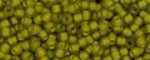 (image for) TOHO Size 11/o Round Seed Bead-Yellow Lined Light Olive Rainbow Matte 11T246FM-100