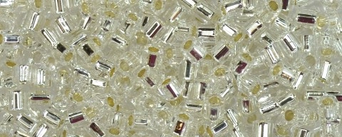 (image for) TOHO Size 8/o Hexagon Shape Seed Bead-Crystal Silver Lined * 100 Gram Bag