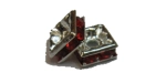 (image for) 6mm Rhinestone Squaredelle-Silver/Light Siam-100 pack