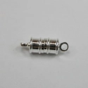 (image for) Silver Plate - Tube Magnetic Clasps - 10x6mm - 100 pk
