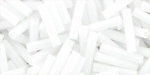 (image for) TOHO Size 2 Bugle Bead. 6mm Length-White Opaque. 100 Gram Bag