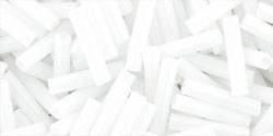 (image for) TOHO Size 2 Bugle Bead. 6mm Length-White Opaque. 100 Gram Bag