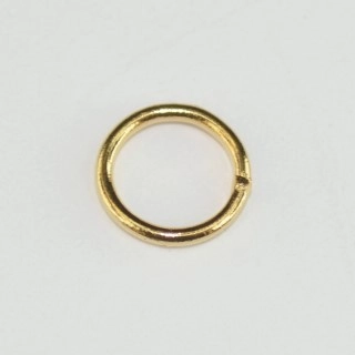 (image for) Gold Finish Brass - 8x1mm Soldered Jump Rings - 500 pk