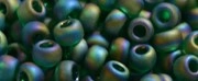 (image for) TOHO Size 15/o Round Seed Bead-Emerald Transparent Rainbow Matte. 15T179F-100