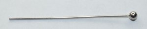 (image for) Stainless Steel -Ball Headpin 44x 0.7mm - 100pk