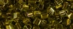 (image for) TOHO Size 11/o Triangle Shape Seed Bead-Peridot Bronze Lined * 100 Gram Bag