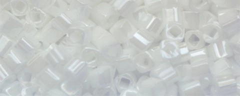 (image for) TOHO 2mm Cube Shape Seed Beads-White Opaque Luster * 250 Gram Bag