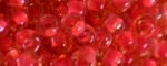 (image for) TOHO 11/o Round Seed Bead-Hot Pink Lined Topaz Transparent. 11T979-250