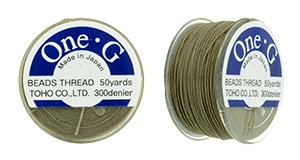 (image for) TOHO One-G Thread (5 Bobbin's) 50 Yards-Light Khaki * PT-20-50-5
