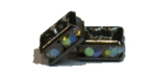 (image for) 6mm Rhinestone Squaredelle-Gunmetal/Crystal AB-100 pack