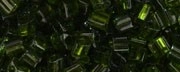 (image for) TOHO Size 11/o Triangle Shape Seed Bead-Olivine Transparent * 100 Gram Bag
