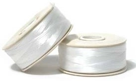 (image for) Nymo Size D-White-Tube of Ten Bobbin's, 64 Yards Each