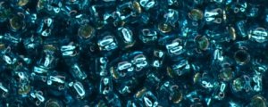 (image for) TOHO Size 8/o Round Seed Bead-Light Green Aqua Silver Lined. 8T23BDA-100