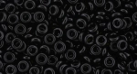(image for) TOHO 11/o Demi Precision Round Seed Bead, Jet Black Opaque, color # 11TD-49-50