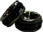 (image for) 6mm Rhinestone Rondelle-Black/Jet, "AAA" Grade-100 pack