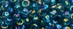 (image for) TOHO Size 15/o Round Seed Bead-Blue Zircon Transparent Rainbow. 15T167BD-100