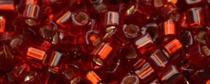 TOHO 1.5mm Cube Shape Seed Beads-Garnet Silver Lined * 100 Gram Bag (image for) TOHO 1.5mm Cube Shape Seed Beads-Garnet Silver Lined * 100 Gram Bag