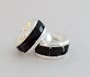 (image for) 4mm Silver Plate Rhinestone Rondelle-Jet 100 pack