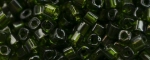 (image for) TOHO 1.5mm Cube Shape Seed Beads-Olivine Transparent. # T1.5C940-100