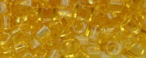 TOHO 1.5mm Cube Shape Seed Beads-Light Topaz Transparent * 100 Gram Bag (image for) TOHO 1.5mm Cube Shape Seed Beads-Light Topaz Transparent * 100 Gram Bag