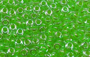 TOHO 11/o Demi Precision Round Seed Bead, Neon Green Lined Crystal, color # 11TD-805-50 (image for) TOHO 11/o Demi Precision Round Seed Bead, Neon Green Lined Crystal, color # 11TD-805-50