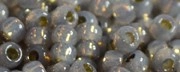 (image for) TOHO Size 15/o Round Seed Bead-Black Diamond Opal Silver Lined PermaFinish. 15TPF2115-100