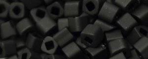 (image for) TOHO 2 mm Cube-Jet Black Matte Opaque