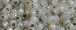 (image for) TOHO 11/o Size Round Seed Bead-White Opal Silver Lined PermaFinish. 11TPF2100-250
