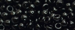 (image for) TOHO Size 15/o Round Seed Bead-Jet Black Opaque. 15T49-100
