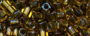 TOHO 2mm Cube Shape Seed Beads-Black Lined Light Topaz Rainbow (image for) TOHO 2mm Cube Shape Seed Beads-Black Lined Light Topaz Rainbow