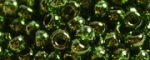 (image for) TOHO Size 11/o Round Seed Bead-Forest Green Gold Luster. 11T333-100