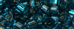 TOHO 2mm Cube Shape Seed Beads-Blue Zircon Silver Lined (image for) TOHO 2mm Cube Shape Seed Beads-Blue Zircon Silver Lined