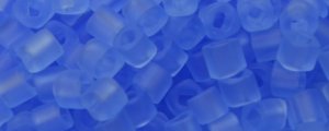 TOHO 2mm Cube Shape Seed Beads-Light Sapphire Transparent Matte (image for) TOHO 2mm Cube Shape Seed Beads-Light Sapphire Transparent Matte