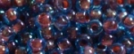 (image for) TOHO Size 11/o Round Seed Bead-Red Lined Aqua Transparent * 250 Gram Bag