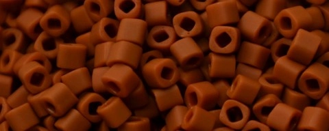 (image for) TOHO 1.5mm Cube Shape Seed Beads-Terra Cotta Matte Opaque * 250 Gram Bag