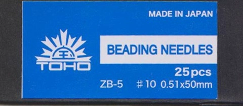(image for) TOHO Beading Needle Size #10 (0.51x50mm) - #ZB-5-5 - Five Packages of 25 Needles
