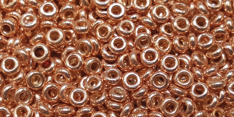 (image for) TOHO 8/o Demi Round, Rose Gold Galvanized PermaFinish, color #8TD-PF551-50