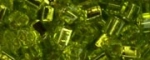 (image for) TOHO Size 11/o Triangle Shape Seed Bead-Peridot Green Silver Lined * 250 Gram Bag