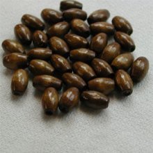 (image for) 10x5mm Wood Oval-Brown