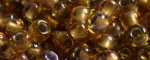 (image for) TOHO Size 11/o Round Seed Bead-Dark Bronze Lined Topaz Rainbow. 11T278-250