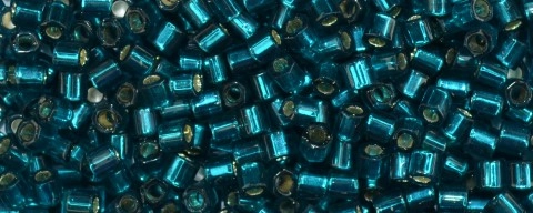 (image for) TOHO Size 8/o Hexagon Shape Seed Bead-Blue Zircon Silver Lined. * 100 Gram Bag