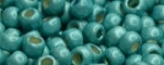 (image for) TOHO Size 11/o Round Seed Bead-Turquoise Galvanized Matte PermaFinish. 11TPF569F-250