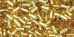 (image for) TOHO Size 1 Bugle Bead. 3mm Length-Light Topaz Silver Lined. 100 Gram Bag