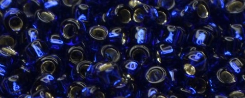 (image for) TOHO Size 15/o Round Seed Bead-Dark Cobalt Silver Lined. 15T28D-100