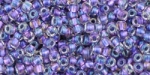 (image for) TOHO Size 11/o Round Seed Bead-Purple Lined Crystal Rainbow. 11T265-250