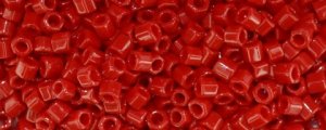 (image for) TOHO Size 8/o Hexagon Shape Seed Bead-Red Opaque. * 100 Gram Bag